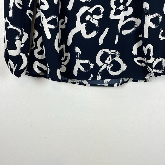 J Crew 365 Long Sleeve Womens 16 Square Neck Pullover Paint Stroke Print Tunic - Picture 2 of 10